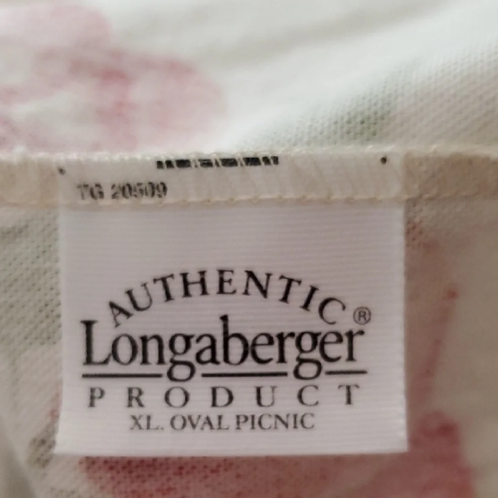 Longaberger Authentic XL Oval Picnic Tote Liner Fruit Medley